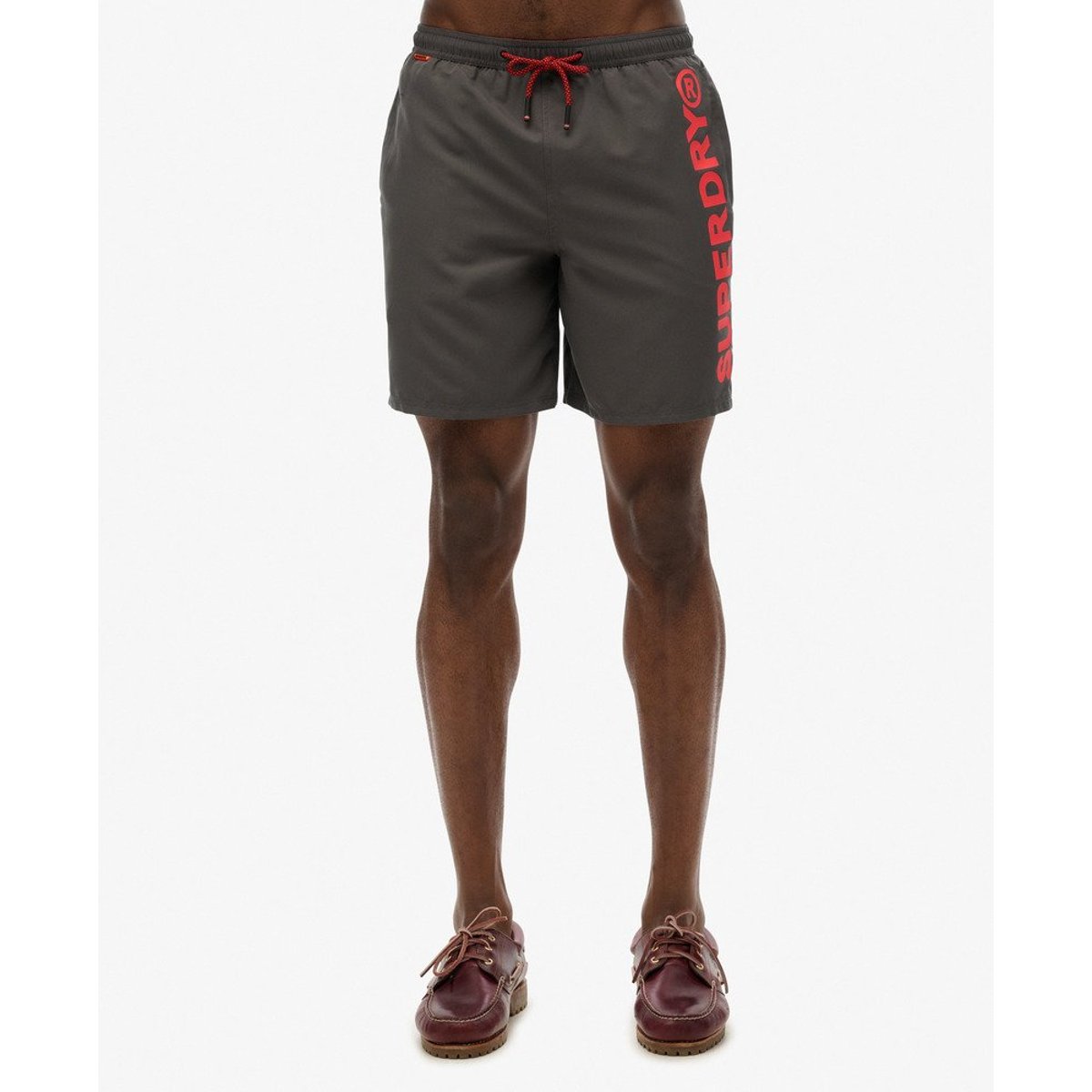 Short de bain à motif Sport longueur 43 cm anthracite, SUPERDRY