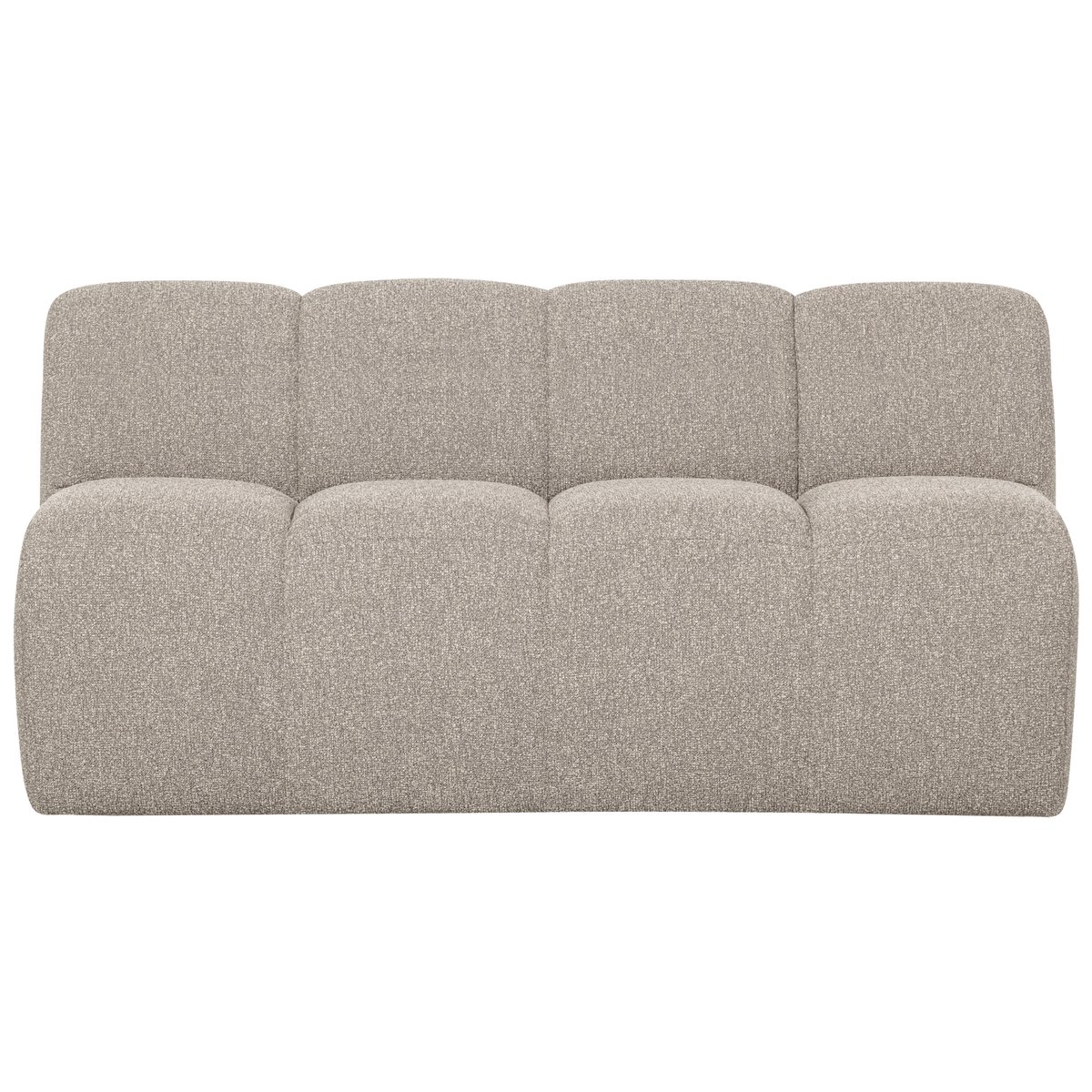 Banc de salle a manger avec dossier en bouclé L164 MOJO beige, WOOOD