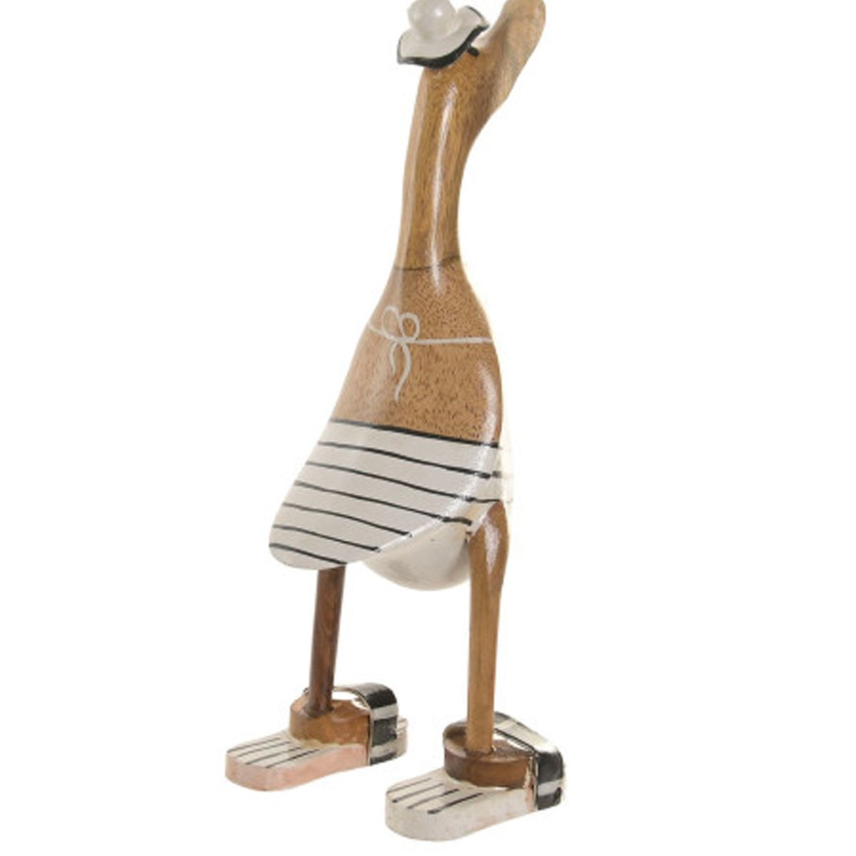 Set de 2 statuettes déco canards en bambou 16x13x35cm multicolore, WADIGA