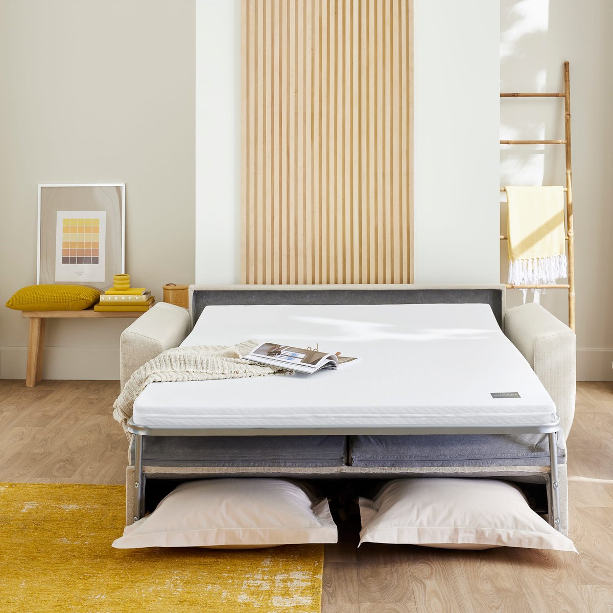 Matelas mousse Aurore 400 canapé-lit convertible blanc, SOMEO