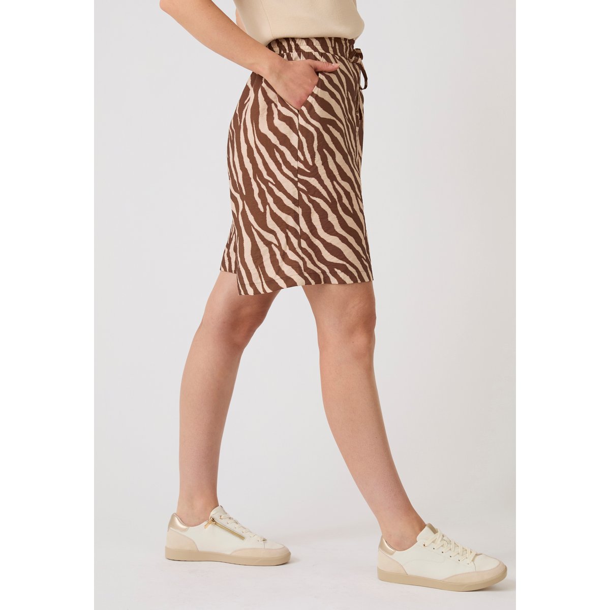 Bermuda imprimé animalier Climatyl marron animalier, DAMART