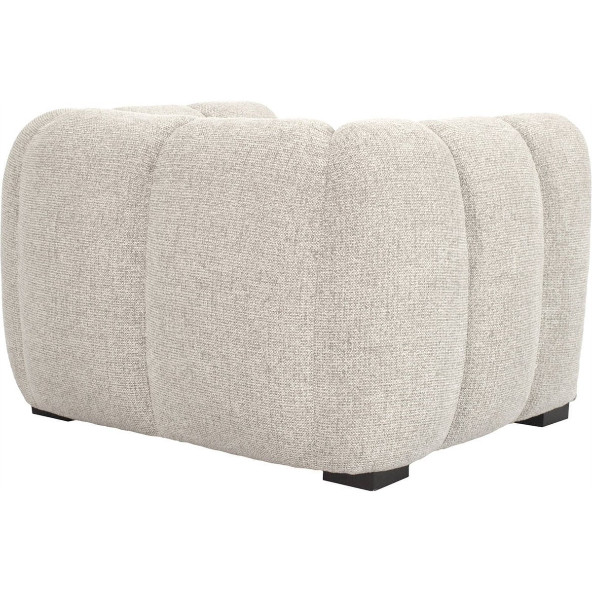 Fauteuil lounge aux formes arrondies beige naturel, RECOLLECTION