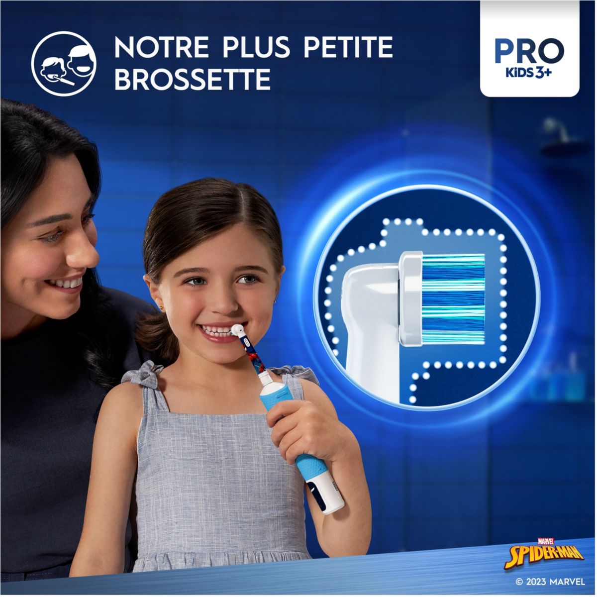 Brosse à dents électrique Vitality Pro Kids Spiderman + Etui de voyage couleur unique, ORAL B