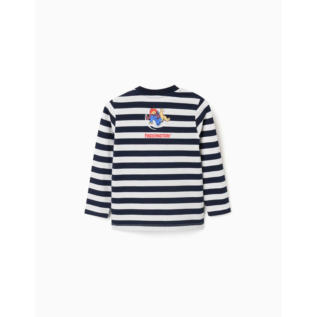 T-shirt à manches longues à rayures avec Paddington bleu foncé, ZIPPY