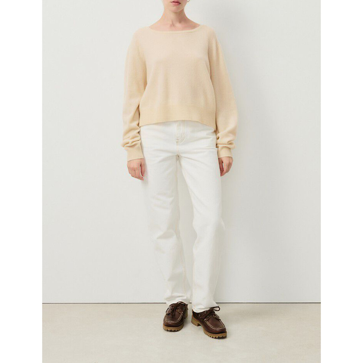 Pull col bateau manches longues RAXOW naturel, AMERICAN VINTAGE