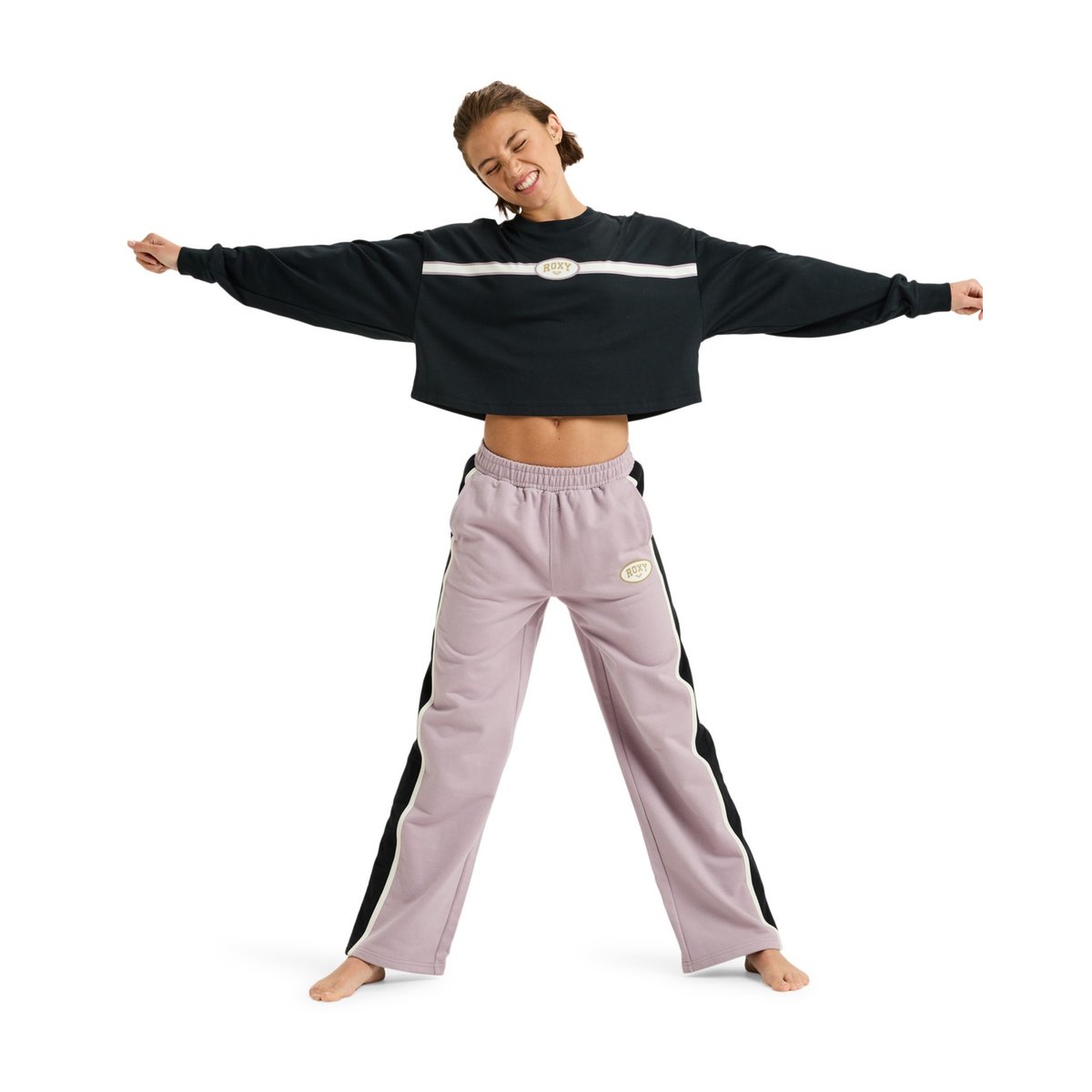 T-shirt d'entraînement à manches longues ESSENTIAL ENERGY BOXY. noir true black, ROXY