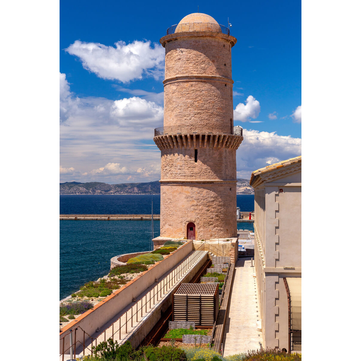 Tableau Mural Fort Saint-jean Marseille ARCHITECTURE tableaux sur toile-beige, CEANOTHE