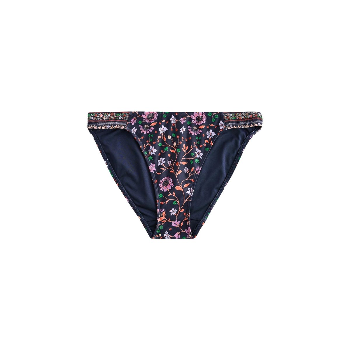 Bas de bikini échancré imprimé floral rose marine, NEXT