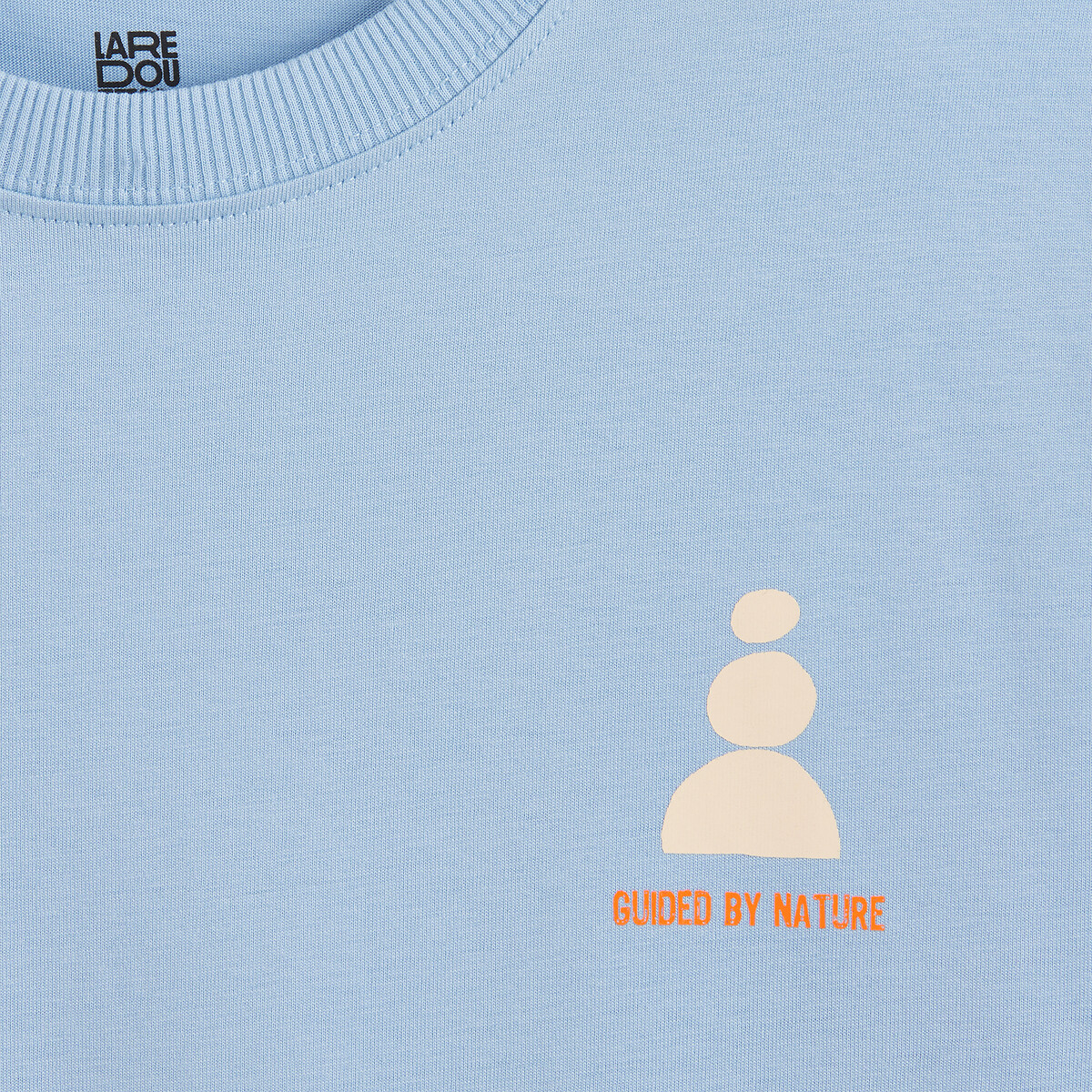 T-shirt oversize, à col rond et manches courtes, avec motifs devant et au dos bleu, LA REDOUTE COLLECTIONS