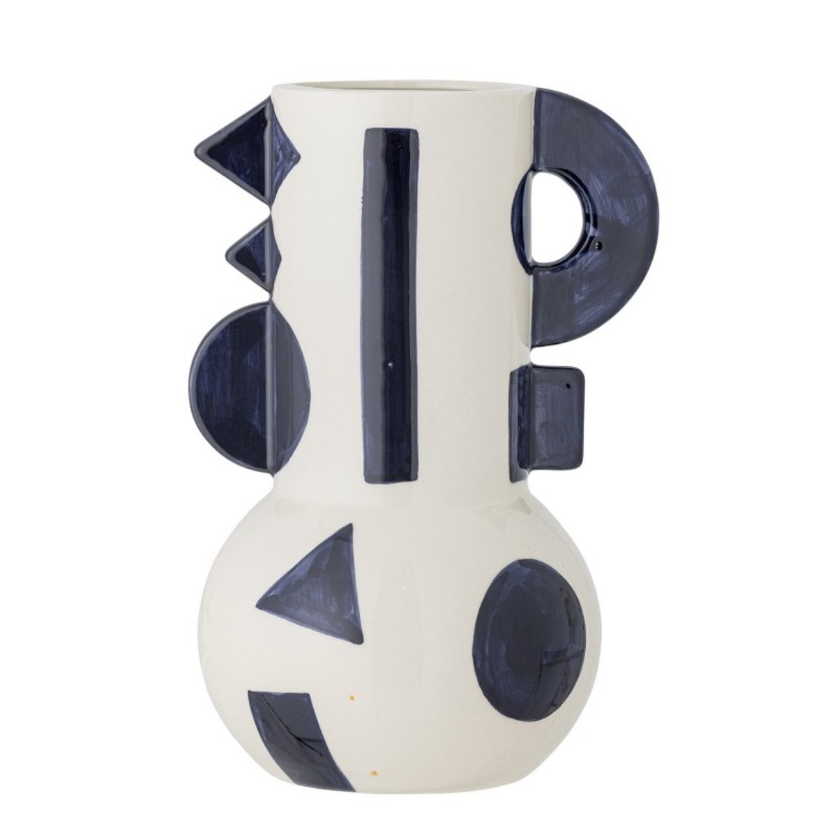 Vase design grès Graphica bleu, BLOOMINGVILLE