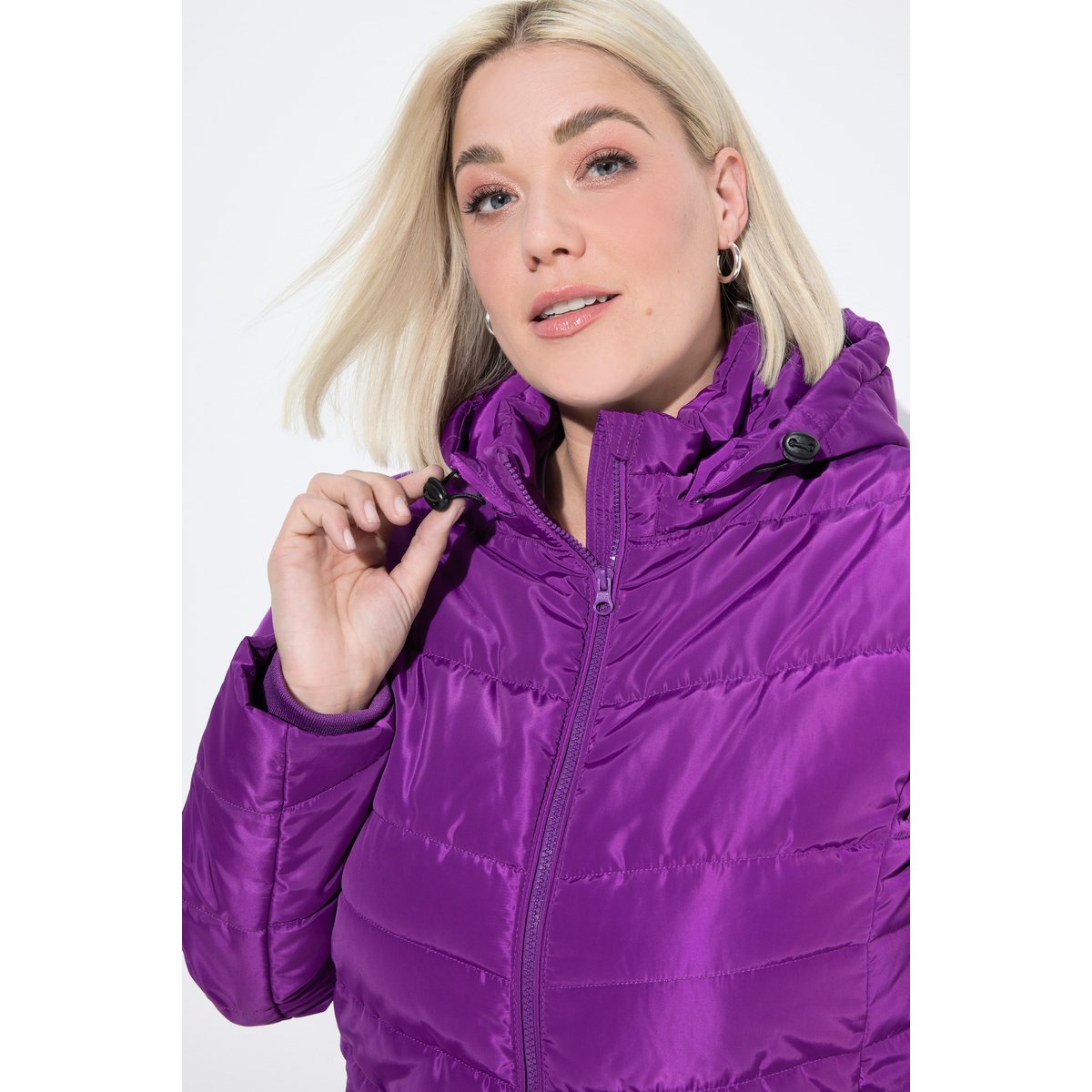 Doudoune matelassée HYPRAR à capuche violet foncé, ULLA POPKEN