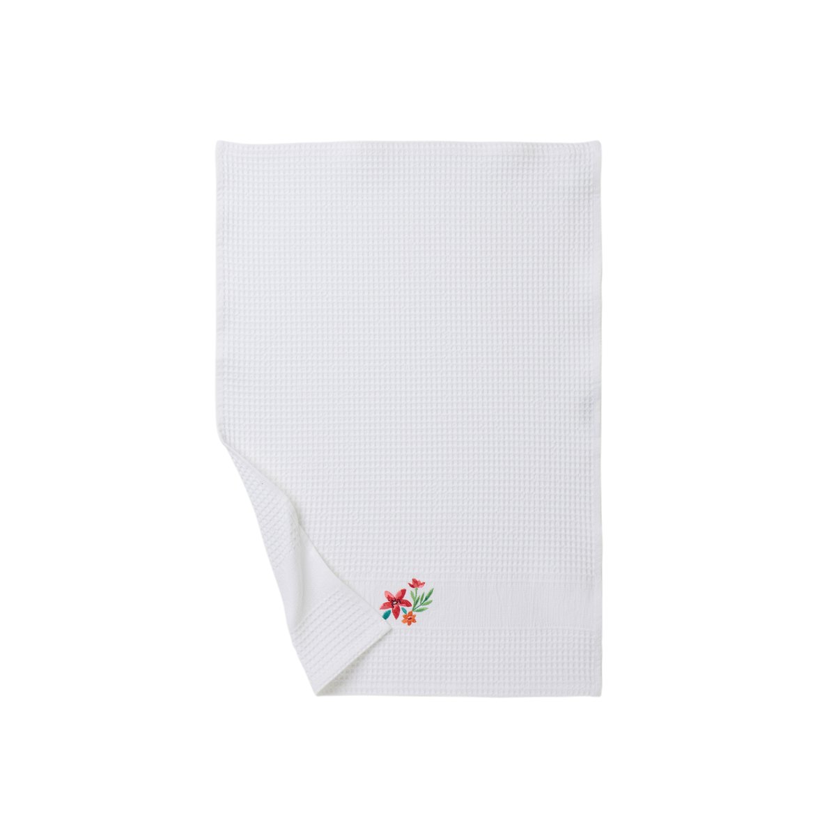 Torchon de cuisine coton PISTIL blanc, CARRE BLANC