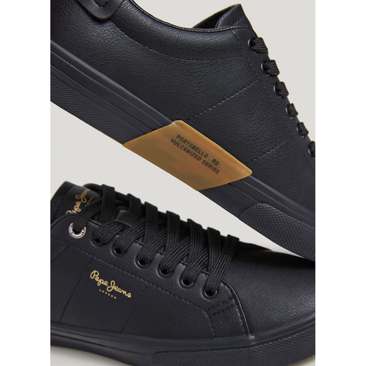 Flache Sneakers Kenton Rise M schwarz, PEPE JEANS
