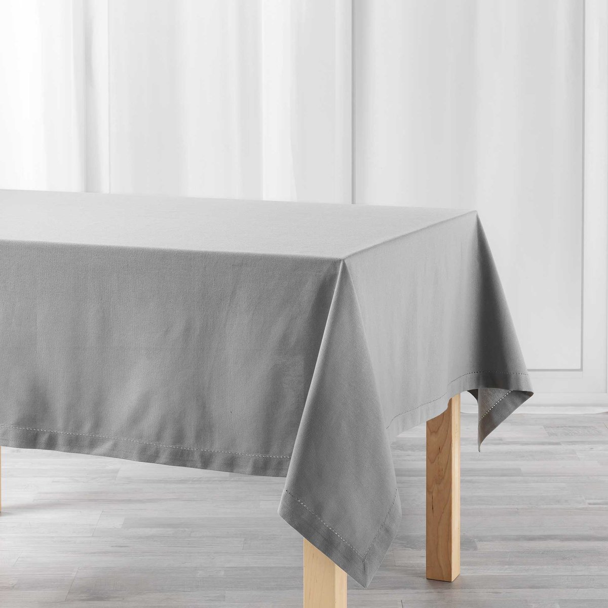 Nappe rectangle Collection Charlines gris, EDEN