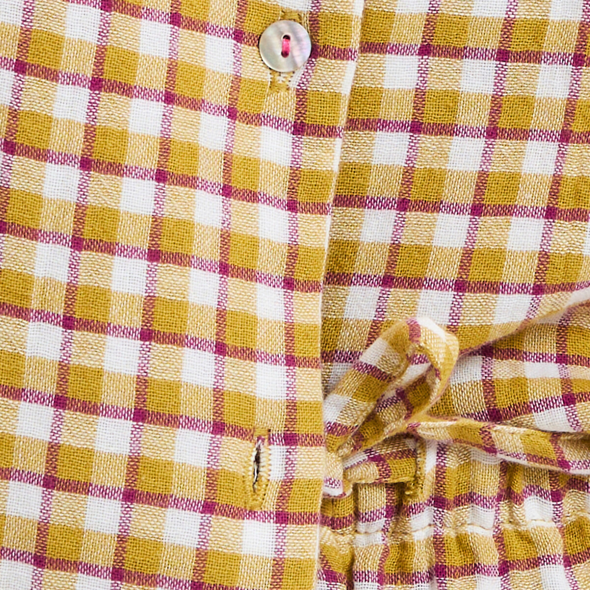 Pyjashort en pur coton, à carreaux carreaux, LA REDOUTE COLLECTIONS