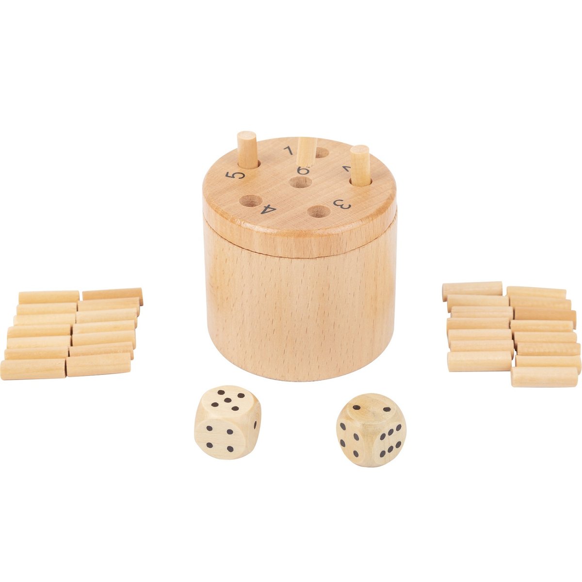 Jeu de dés 6 dehors beige, SMALL FOOT COMPANY