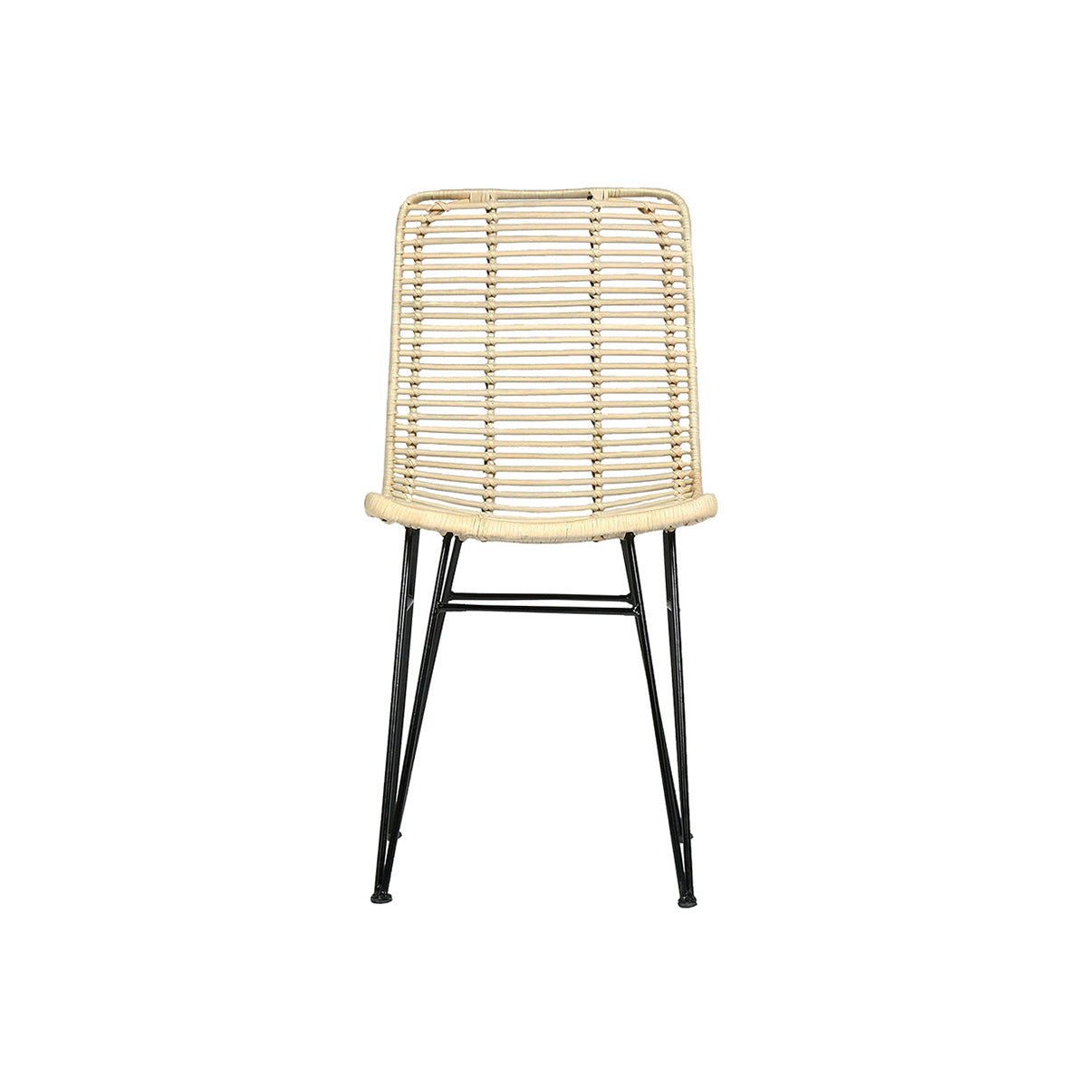 Chaise en rotin et métal BOHEMA naturel, BERAH GETAH