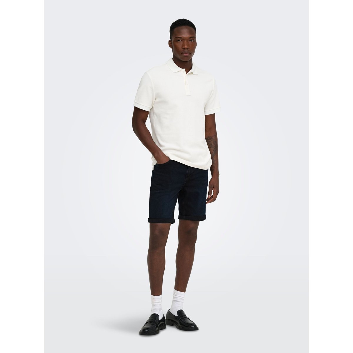 Short En Denim noire - blue black denim 1, ONLY & SONS