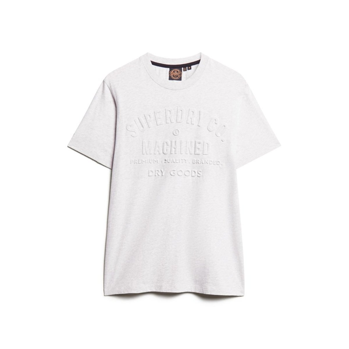 T-shirt à motif Workwear en relief gris glacier chiné, SUPERDRY
