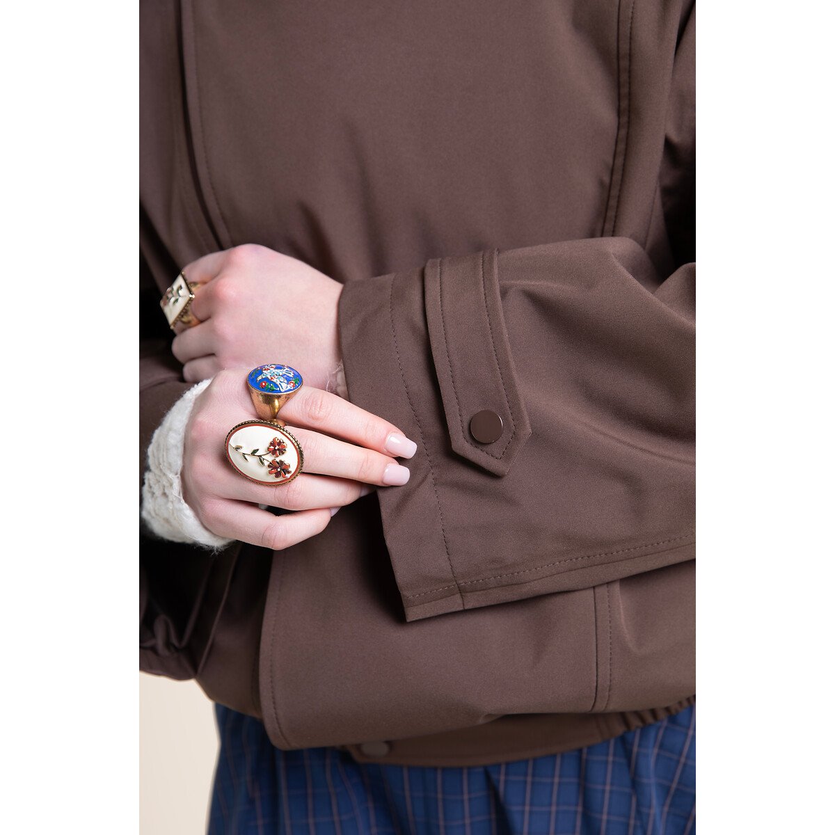 Veste imperméable à capuche amovible, RIVOLI chocolat, FLOTTE