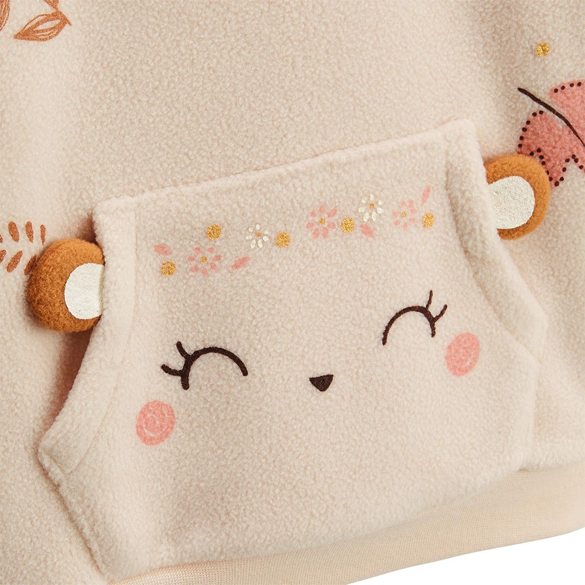 Pyjama enfant 2 pièces en polaire Chincha beige, PETIT BEGUIN