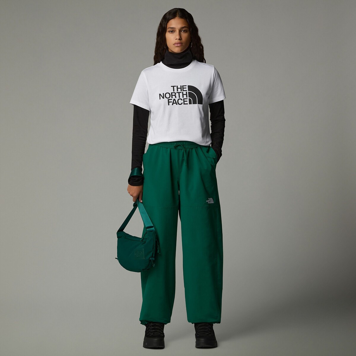 Easy Logo Print T-Shirt in Cotton Mix white, THE NORTH FACE