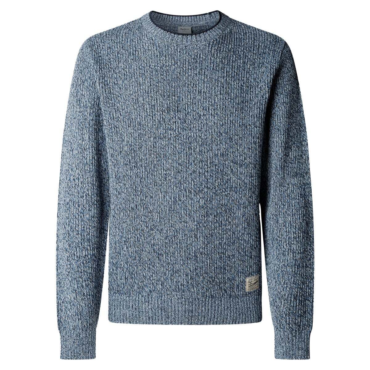 Pull Col Rond En Maille bleu dulwich, PEPE JEANS