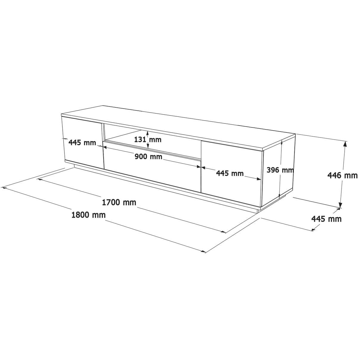 Ensemble meuble TV et table basse - RAVIA blanc & bois, HOMIFAB