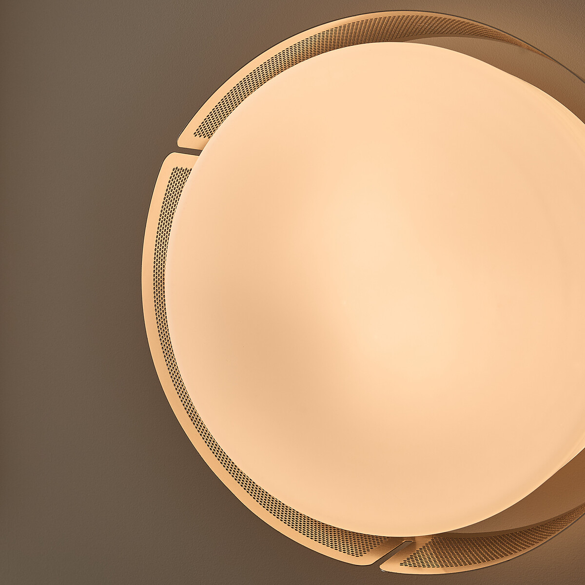 Darja Iron and Opaline Wall/Ceiling Light satin nickel, AM.PM