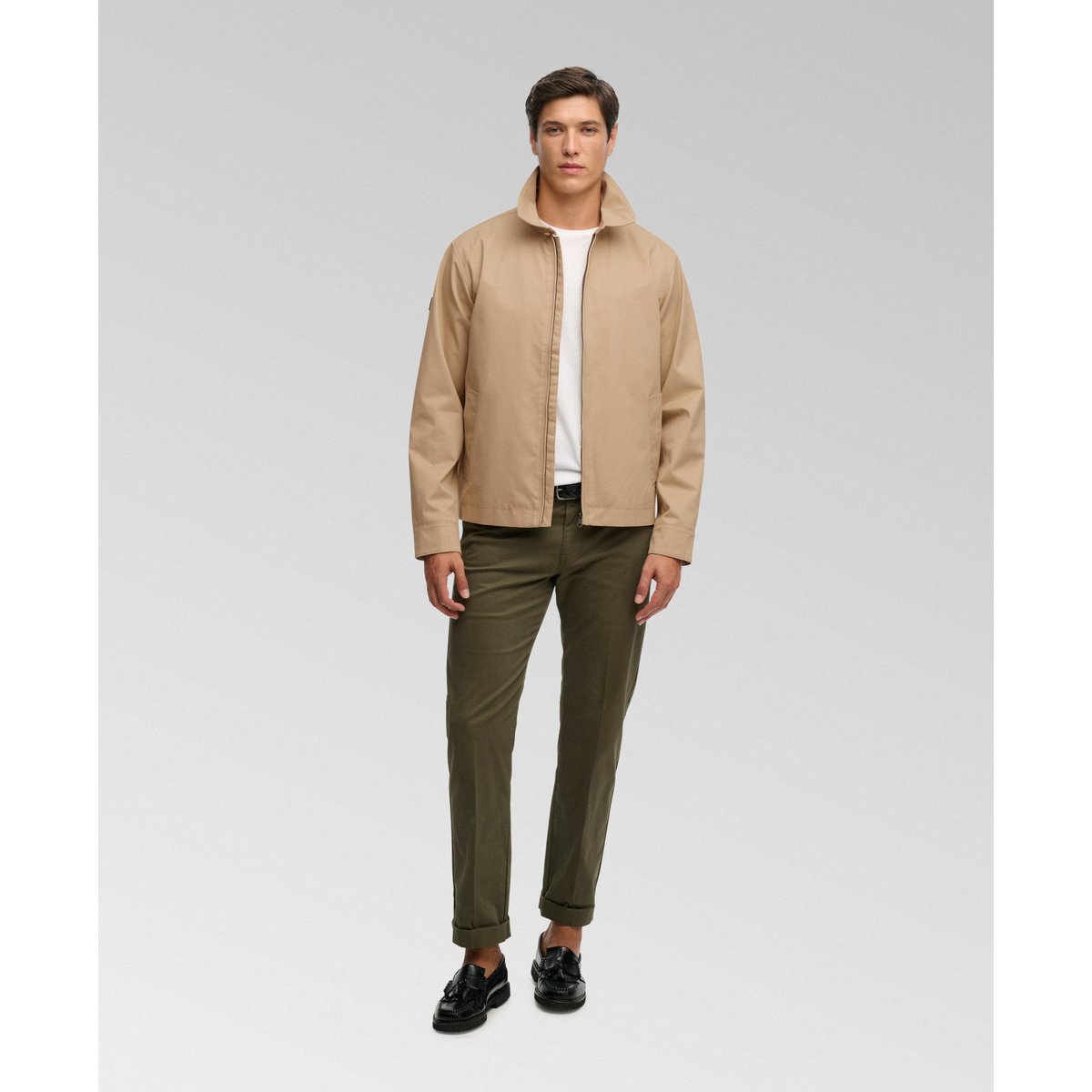 Veste Harrington à Col beige shaker, SUPERDRY