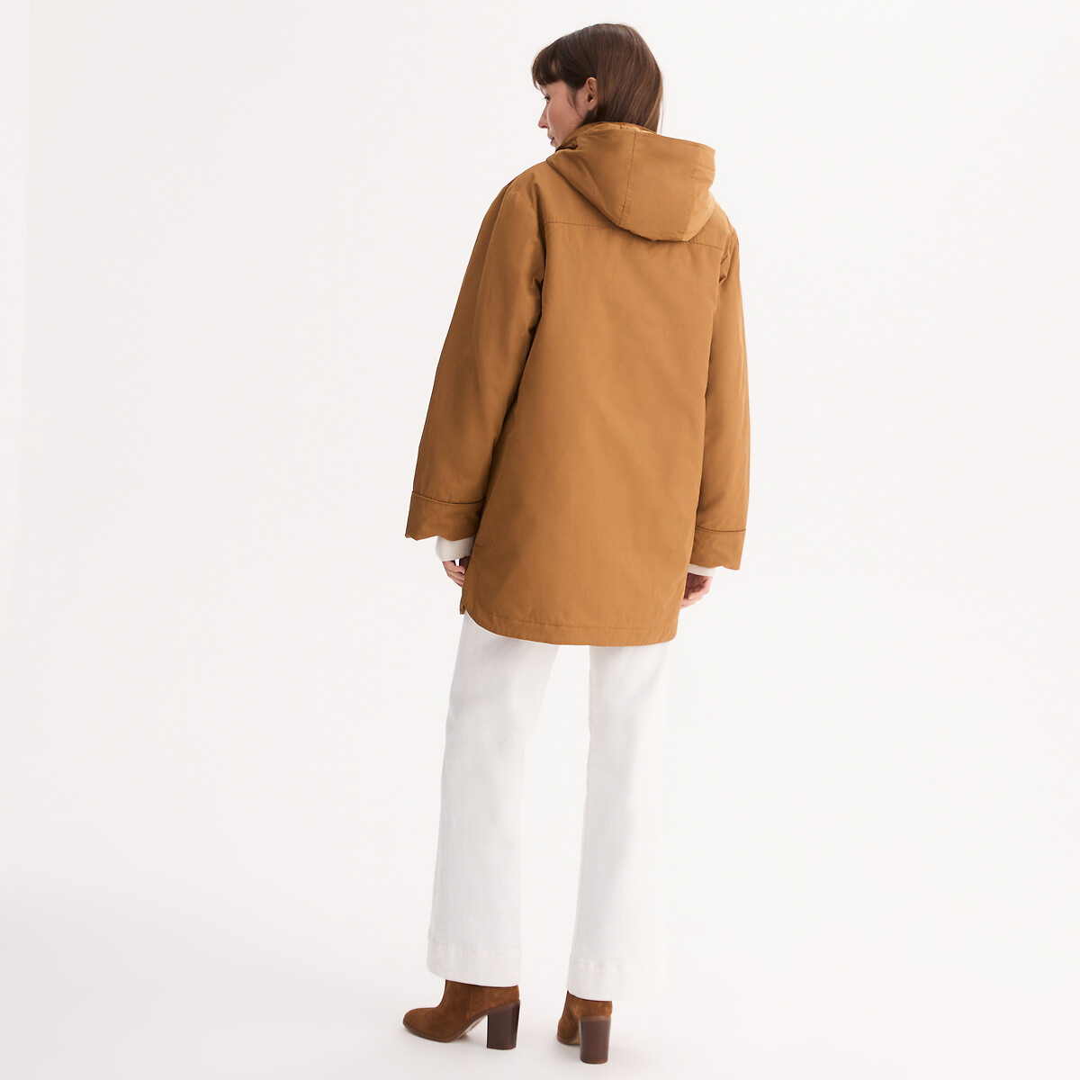 Parka mi-longue 4 en 1, avec gilet amovible ivoire/camel, ANNE WEYBURN