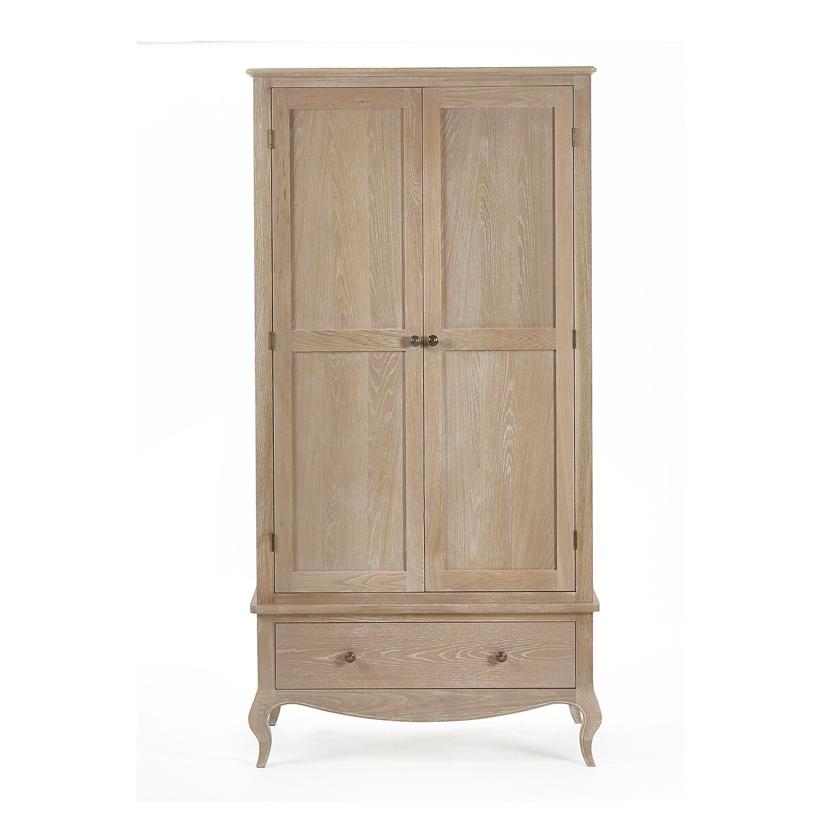 Eléa French Antique Limed Oak Combination Wardrobe bleached oak, SO'HOME