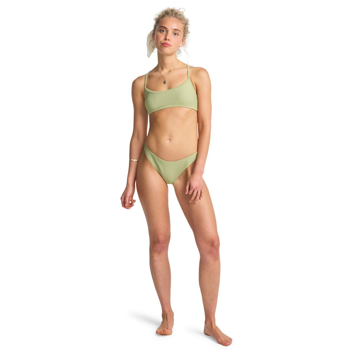 Haut de maillot à couvrance intégrale TANLINES LACE UP vert avocado, BILLABONG
