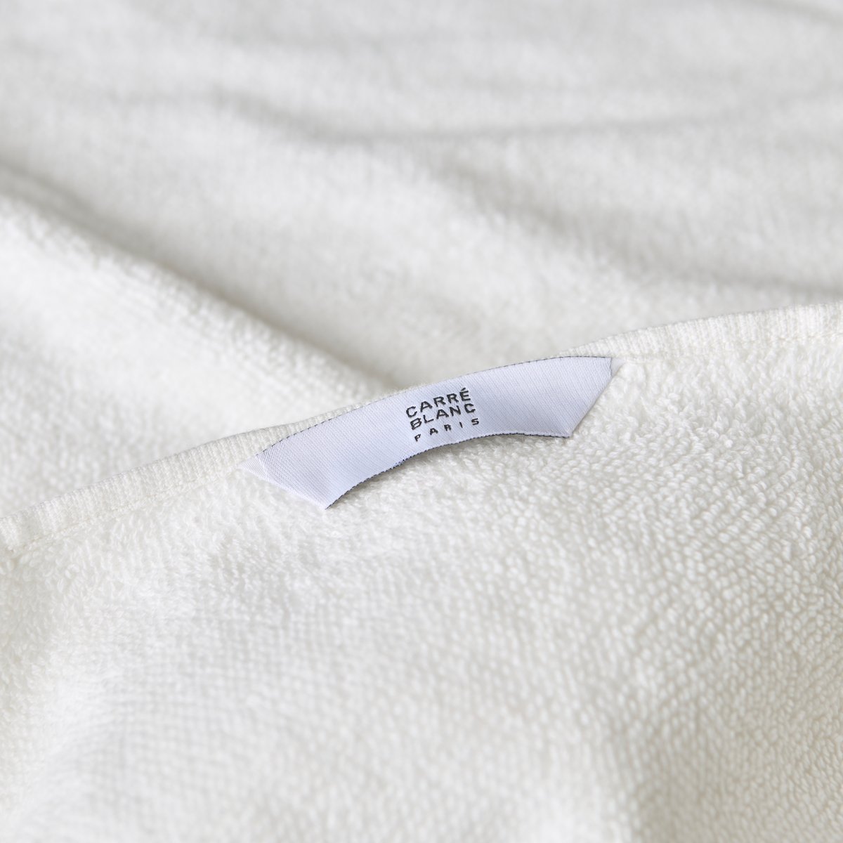 Drap de bain coton bio OPALYS ivoire, CARRE BLANC