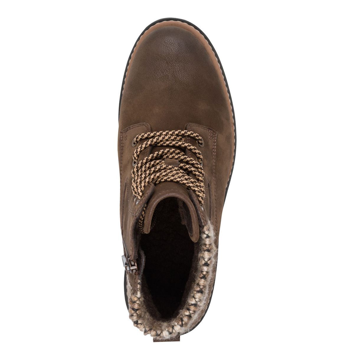 Bottine talon bloc marron camel moutarde, MARCO TOZZI