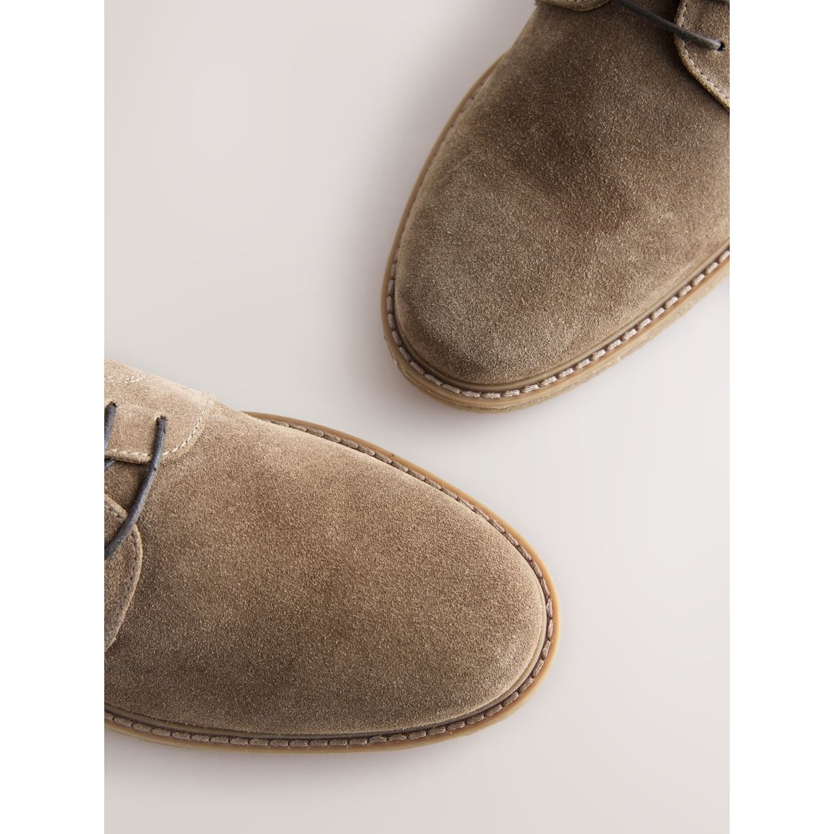 Chaussures suede derby marron fauve, NEXT