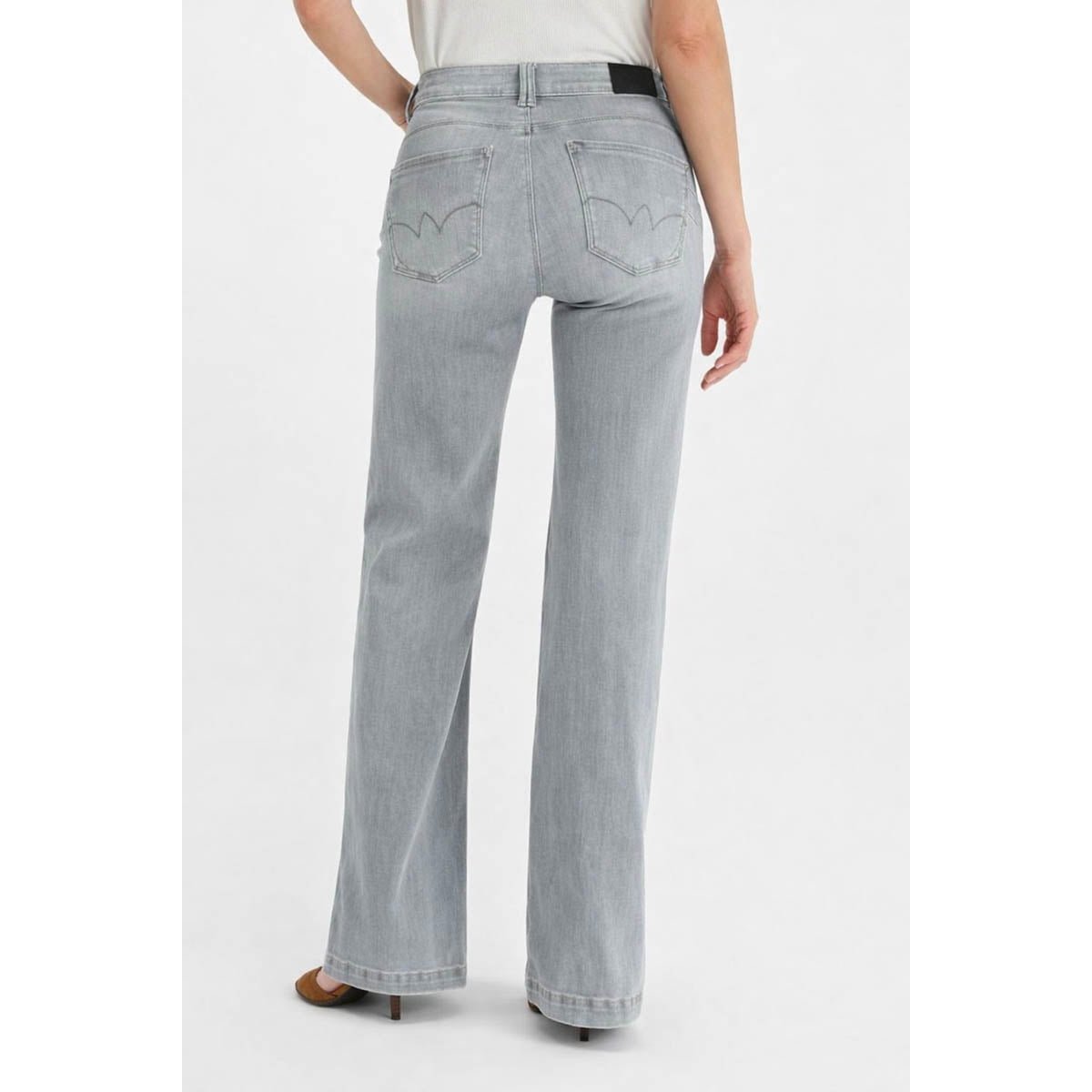 Jeans flare PULP high flare, longueur 34 grey, LE TEMPS DES CERISES