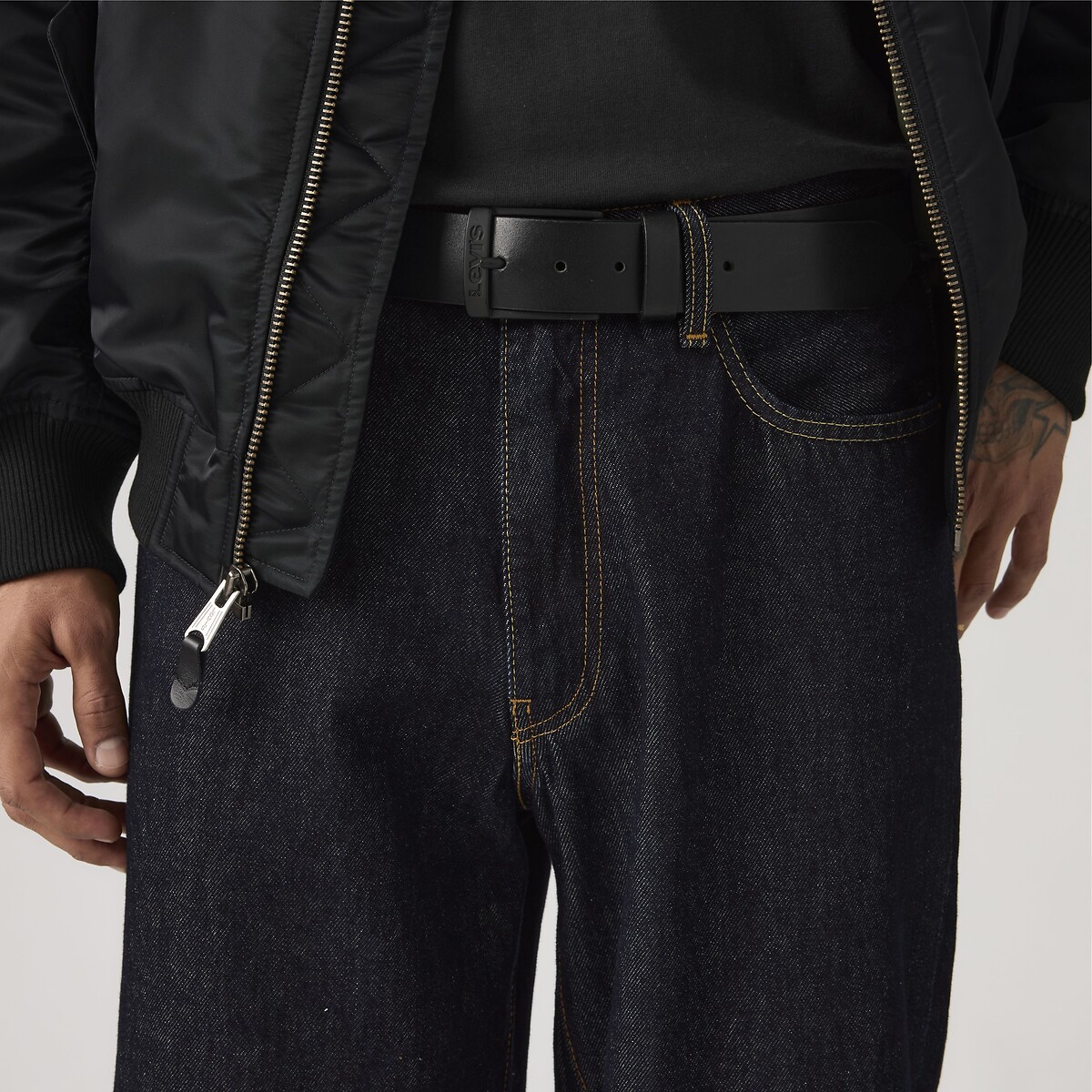Ceinture en cuir New Duncan noir, LEVI'S
