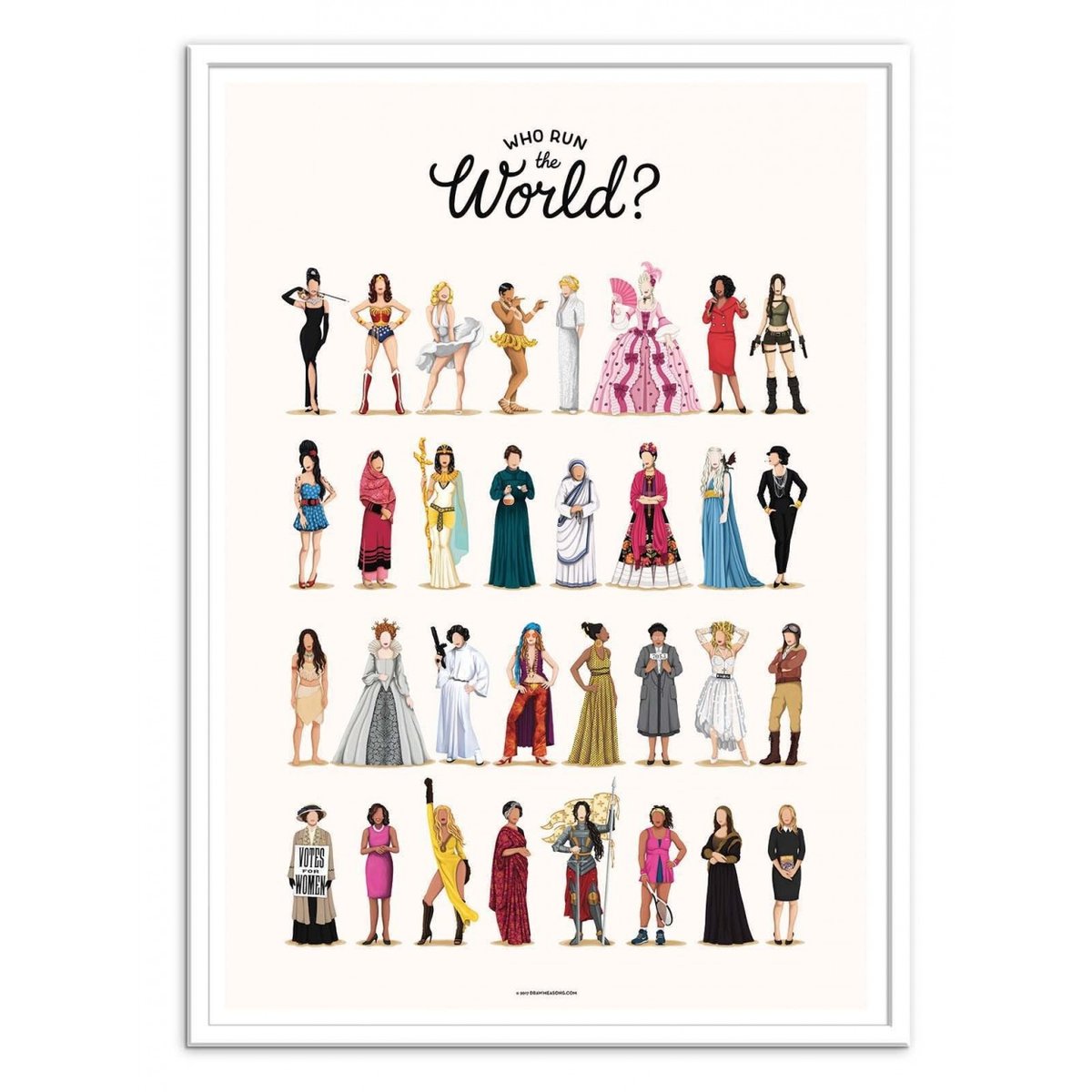 Affiche d'art - Run the world - Nour Tohme affiche d'art, WALL EDITIONS