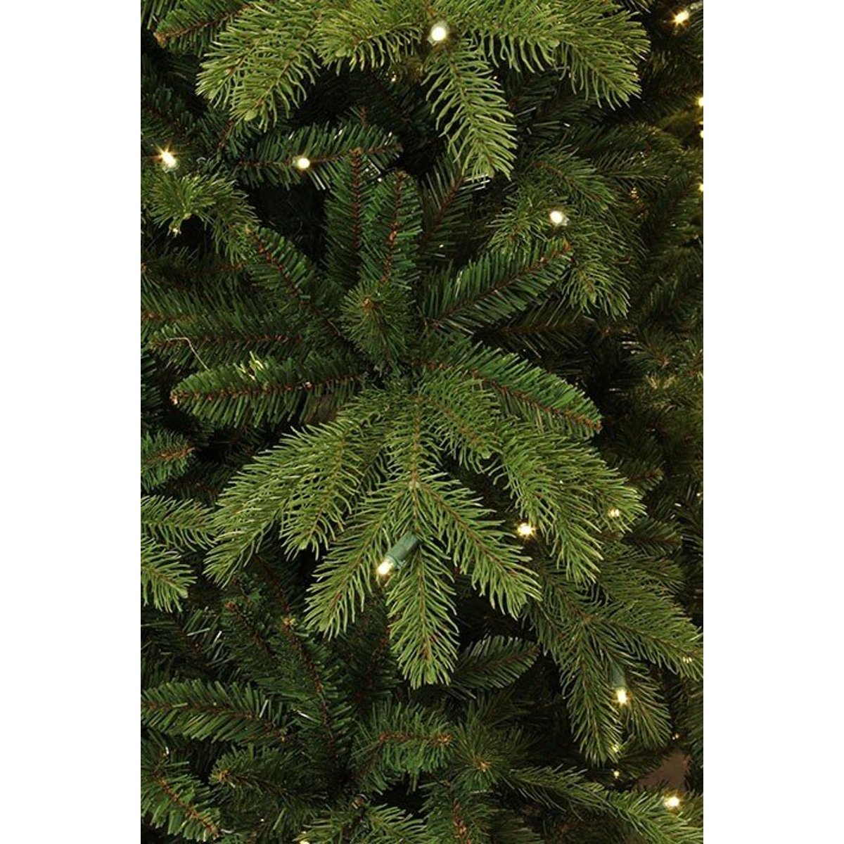 Sapin de Noël artificiel étroit avec LED H215 cm BRAMPTON vert, BLACK BOX TREES