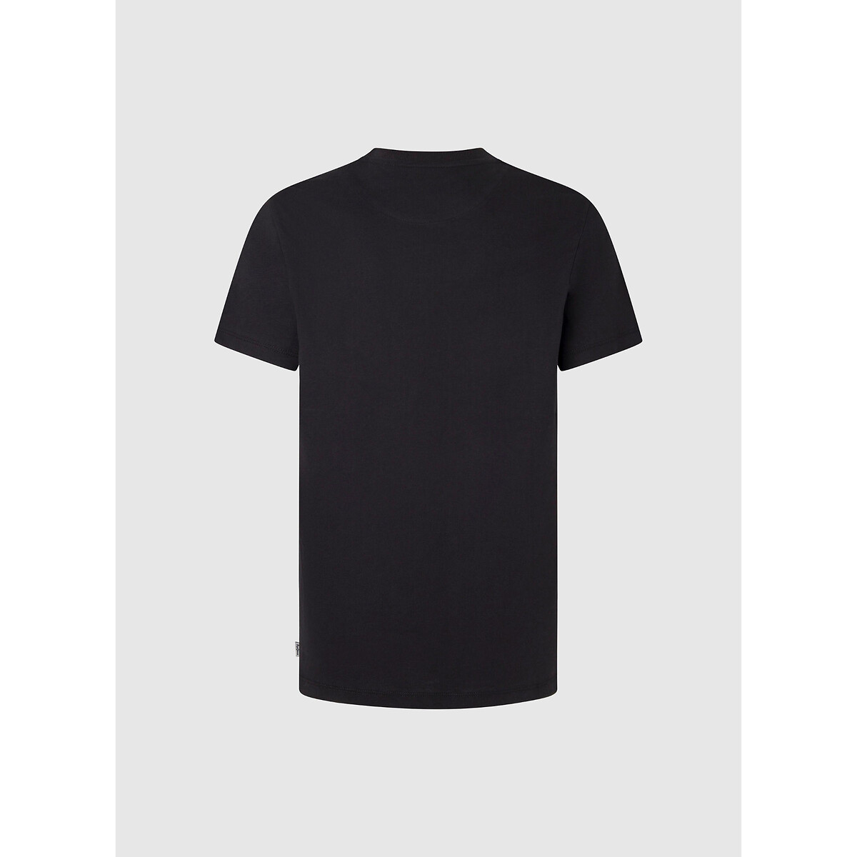 T-shirt droit manches courtes à logo imprimé noir, PEPE JEANS