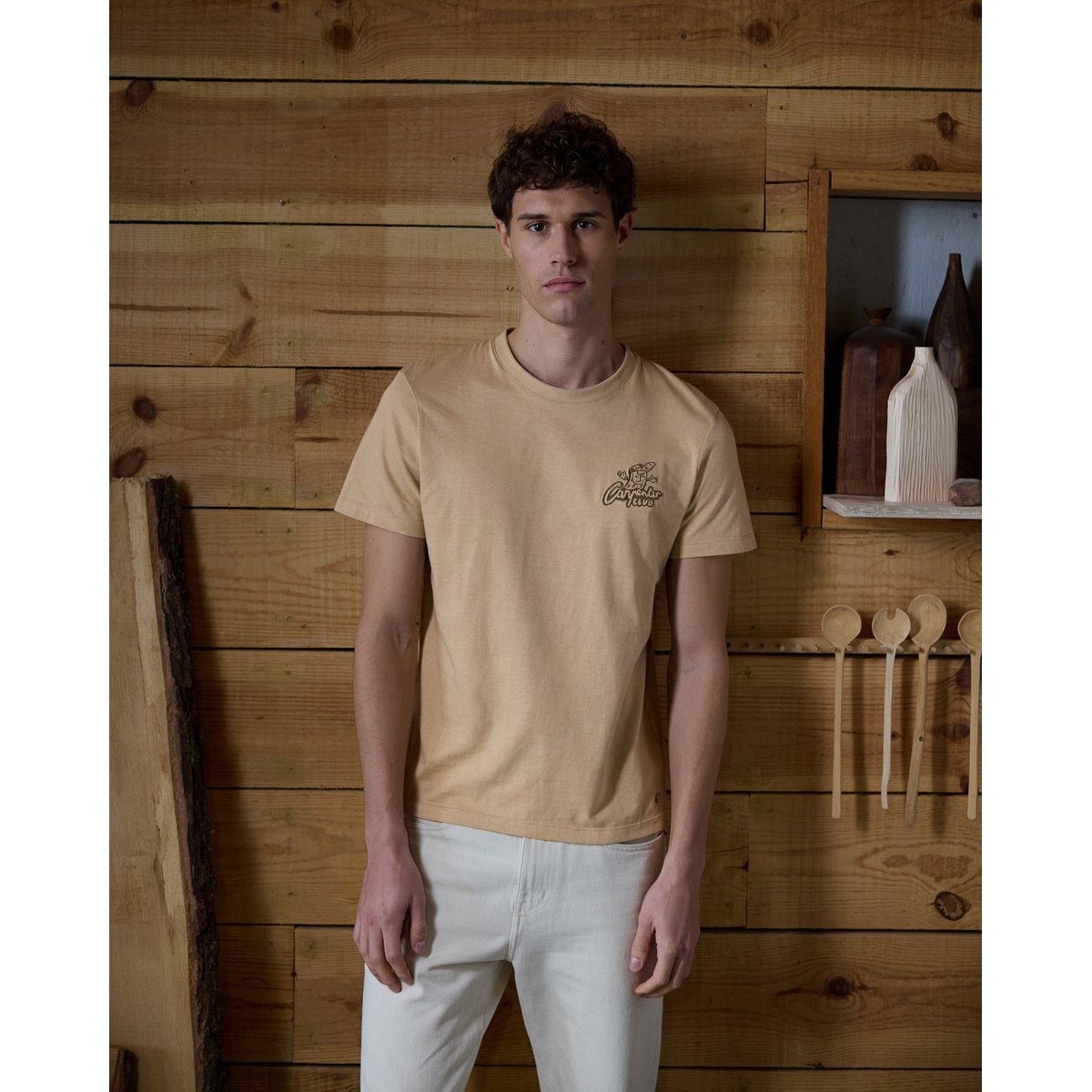 T-shirt coton ARCY beige, FAGUO