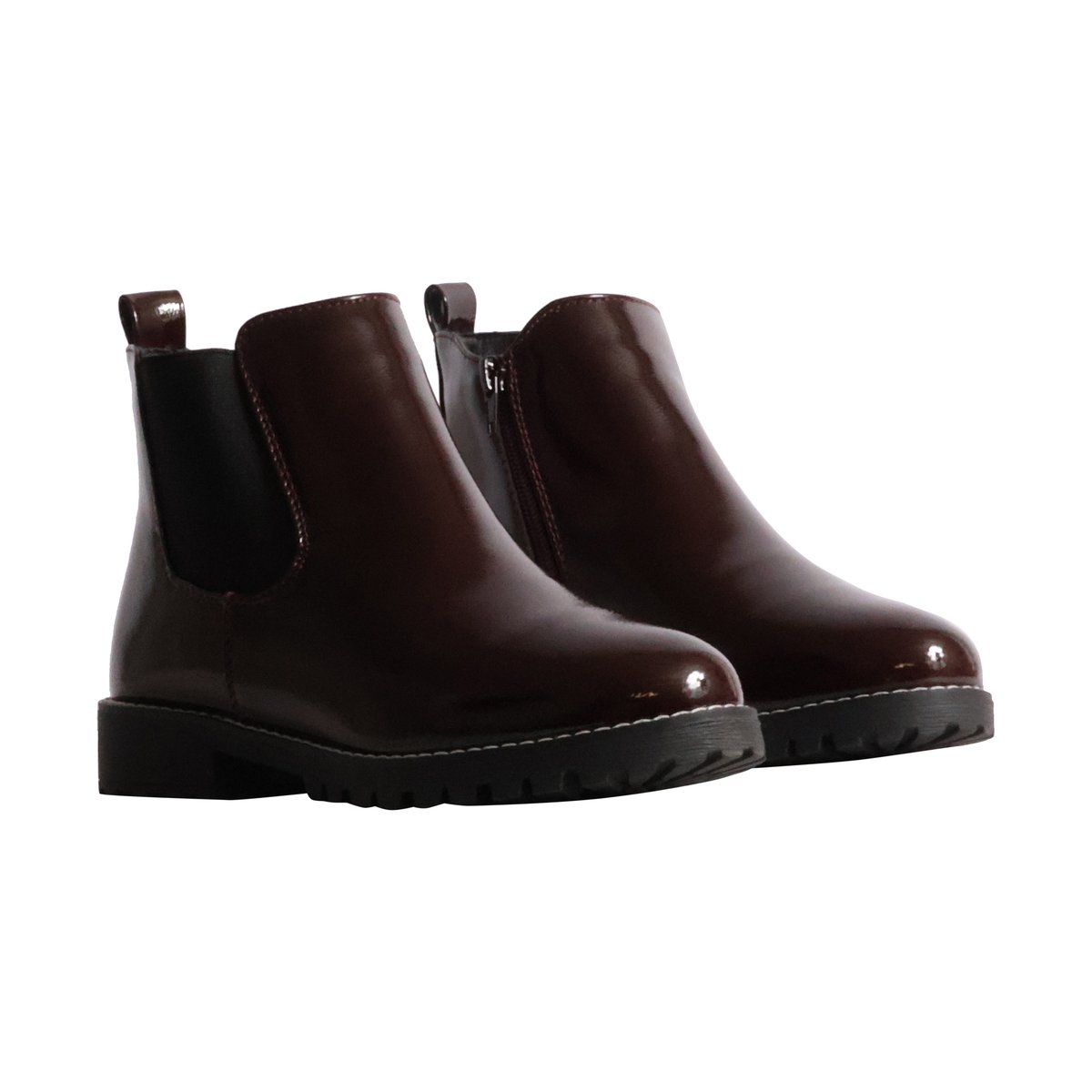 Bottines à Zip bordeaux, THE DIVINE FACTORY
