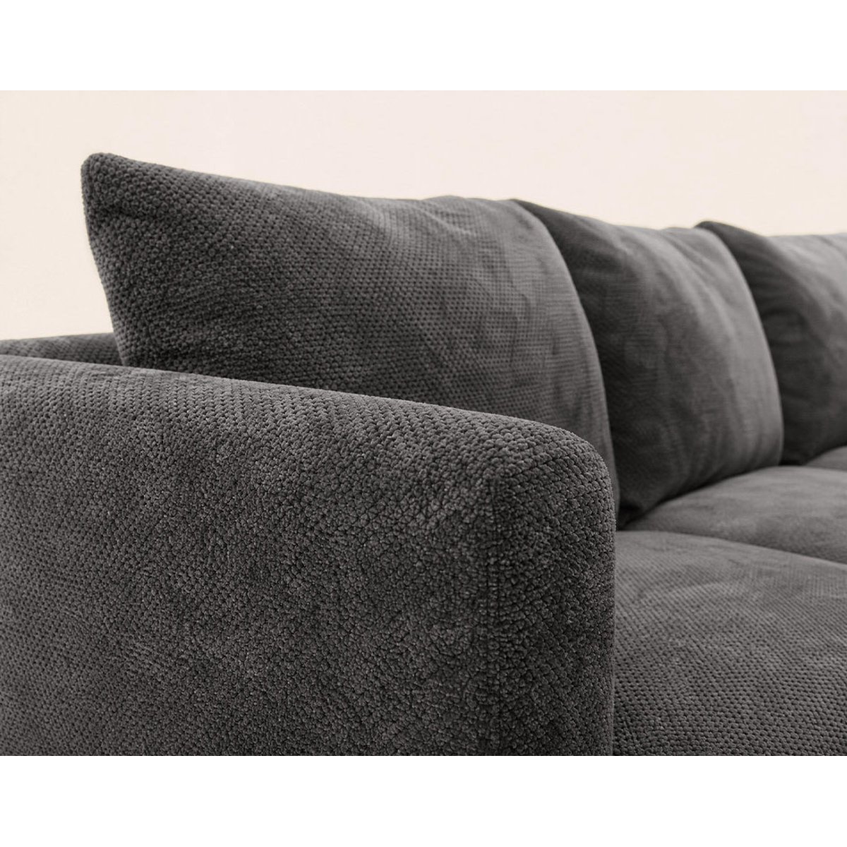 Canapé d'Angle droit 4 places - GABIN gris, BEST MOBILIER