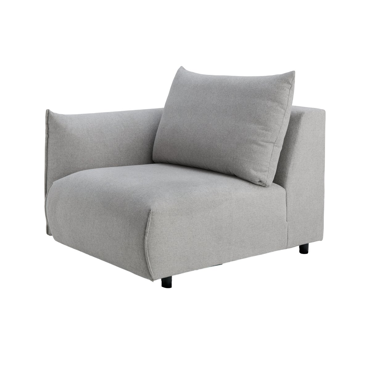Chauffeuse avec accoudoir pour canapé modulable tissu - SOLAL gris, CAMIF