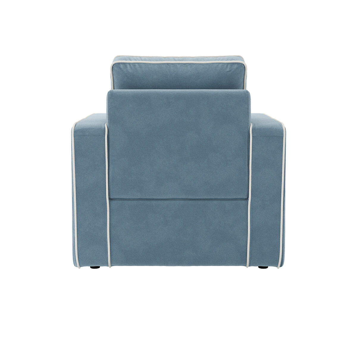 Dunley Contrast Piping Upholstered Armchair blue, ÉDITÉ