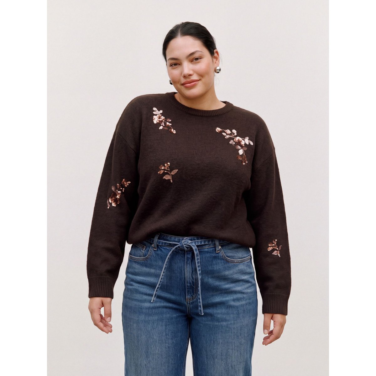Pull En Maille marron - chocolate torte 1, VERO MODA