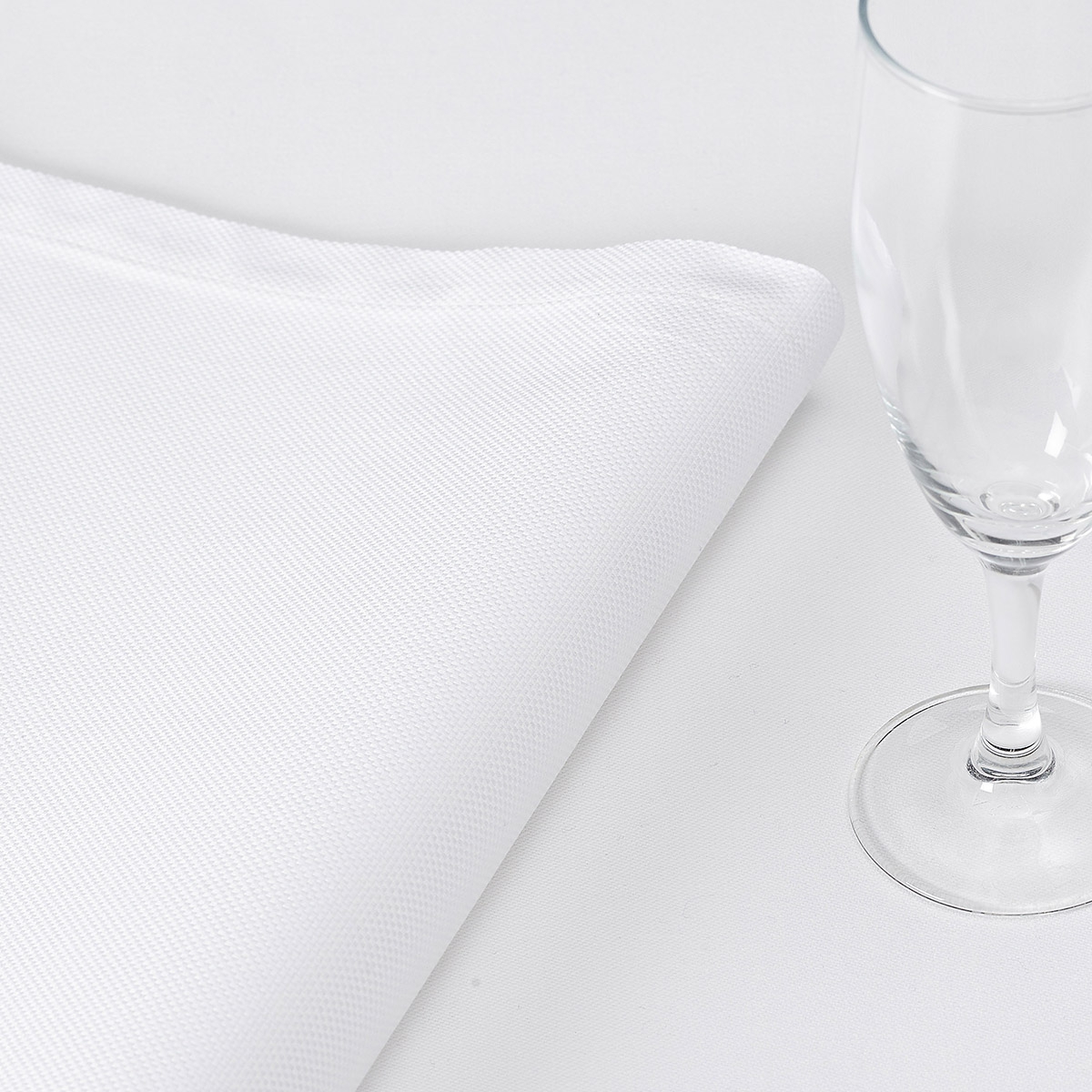 Serviette de table en Coton, NATTE blanc, LE JACQUARD FRANCAIS