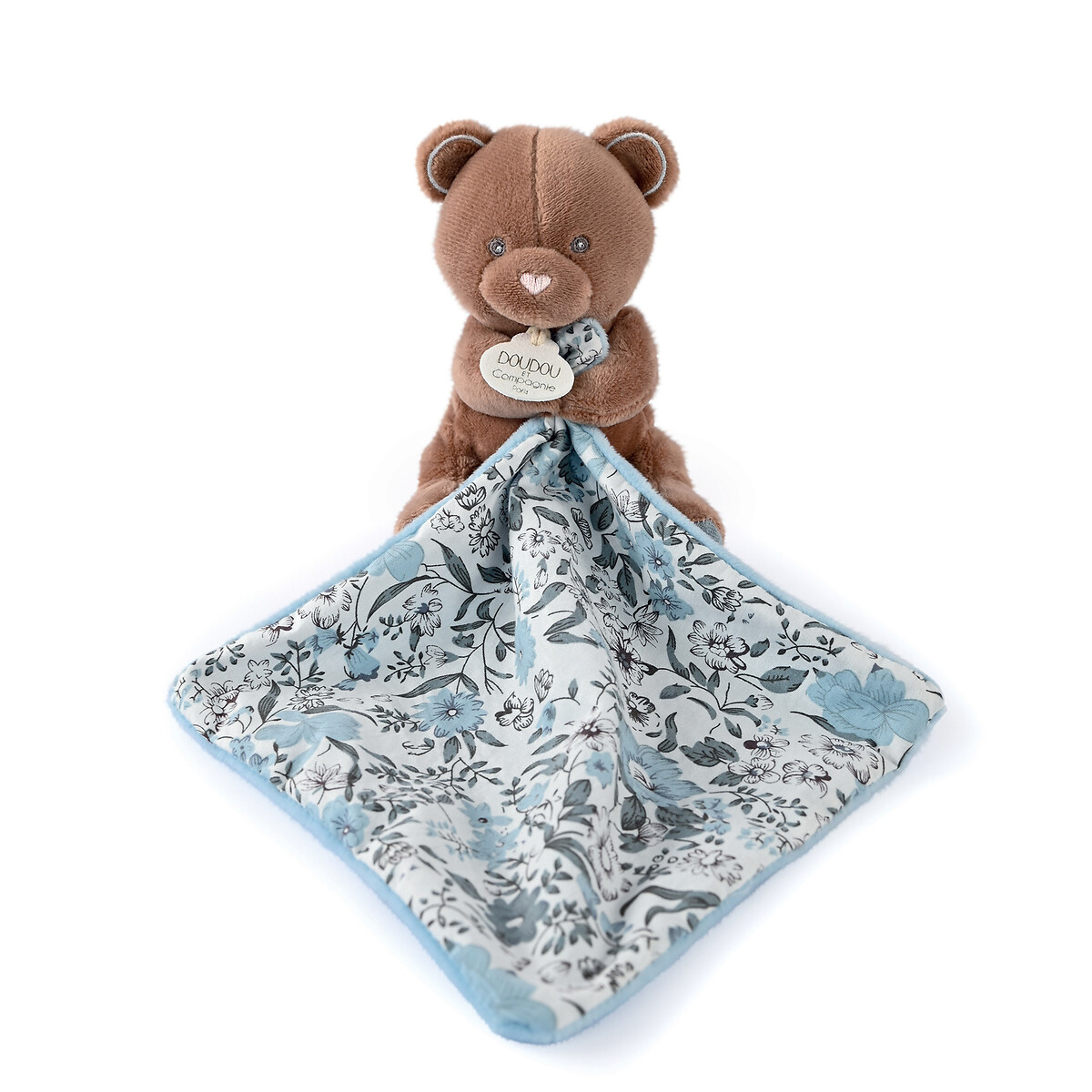 Doudou Ours avec mouchoir 12cm marron, DOUDOU ET COMPAGNIE