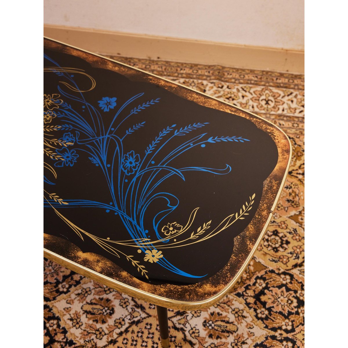 Table basse en verre Donna N°1544 - Bon état noir, DEBONGOUT